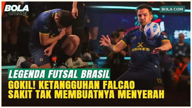 EKSKLUSIF! Momen Falcao Menahan Sakit di Lapangan, Sempat Terkapar namun Bangkit Lagi