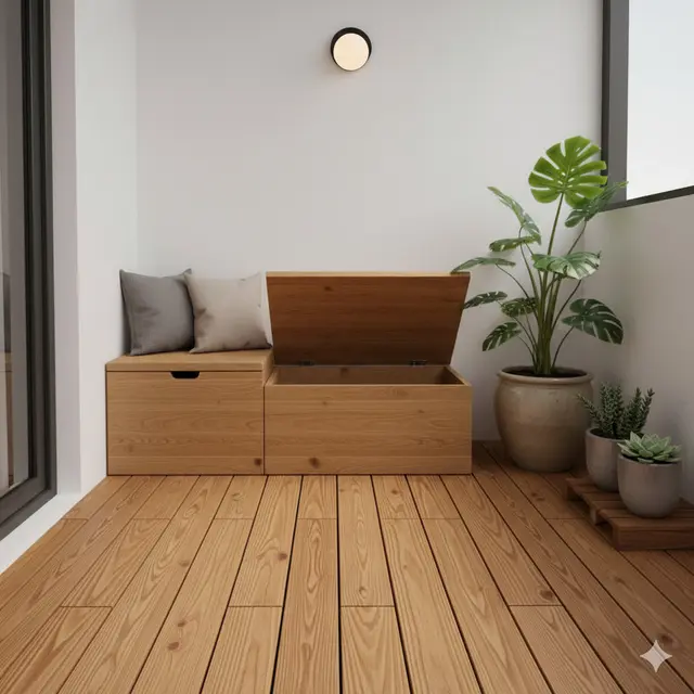 Desain Teras Multifungsi untuk Rumah Kecil. Gemini