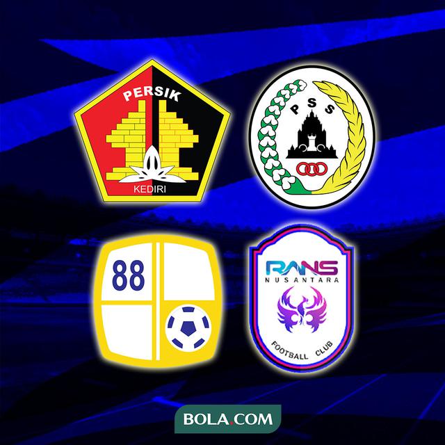 Ilustrasi - Persik Kediri, PSS Sleman, Barito Putera, dan RANS Nusantara FC