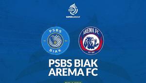 Ilustrasi prediksi PSBS Biak Vs Arema FC di BRI Liga 1 2025/2026. (Bola.com/Gemini AI/Gregah Nurikhsani)