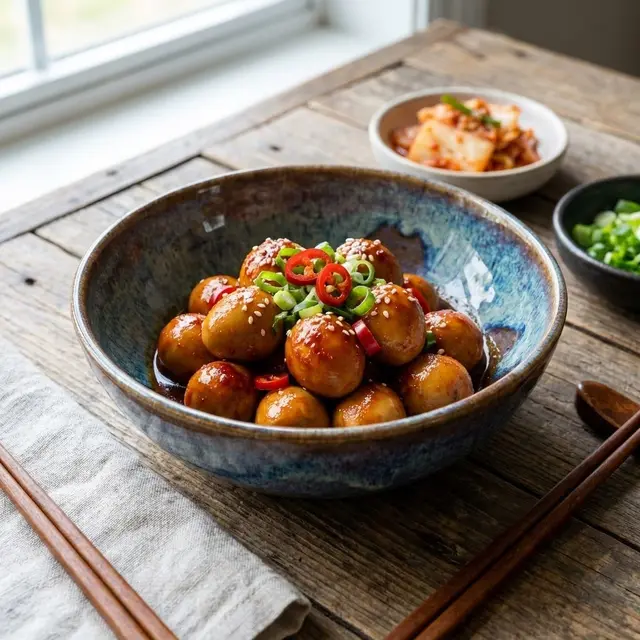 Resep Telur Puyuh Kecap Pedas ala Korea/Gemini AI