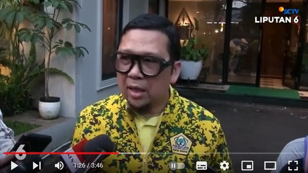 Wakil Ketua Umum Korbid Pemenangan Pemilu DPP Partai Golkar, Ahmad Doli Kurnia. (YouTube Liputan6)