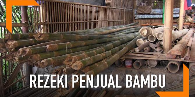 VIDEO: Jelang Pemilu, Penjual Bambu Ketiban Rezeki