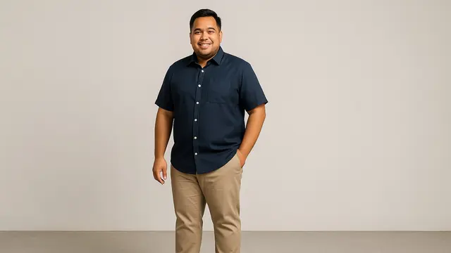 Ide Outfit yang Cocok untuk Pria Gemuk/Ilustrasi gambar oleh AI