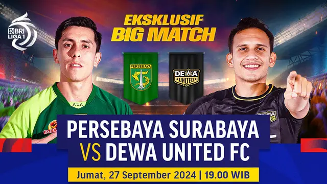 BRI Liga 1: Persebaya vs Dewa United di Vidio