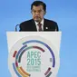 Wakil Presiden Indonesia Jusuf Kalla saat berpidato pada pertemuan Konferensi Tingkat Tinggi (KTT) Tahunan Forum Kerja Sama Ekonomi Asia Pasifik (APEC) di Manila, Filipina, Rabu (18/11/2015) . (REUTERS/Aaron Favila)  