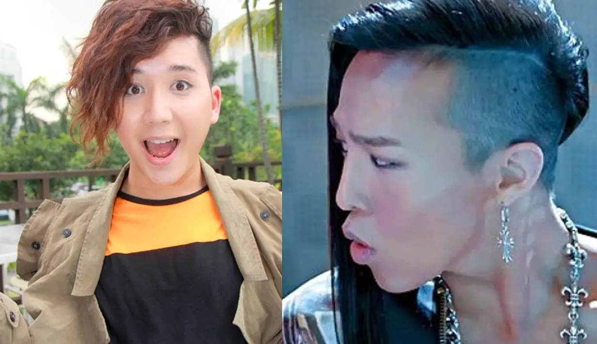 Rangga Smash sempat mengganti gaya rambutnya mirip seperti rambut personel Big Bang, G-Dragon di lagu 'Fantastic Baby'. (Istimewa)