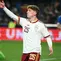 Penyerang Spanyol #25, Victor Munoz Villanueva, merayakan gol ketiga timnya selama pertandingan persahabatan internasional antara Spanyol dan Serbia di Stadion La Ceramica di Vila-real pada 27 Maret 2026. (JOSE JORDAN/AFP)
