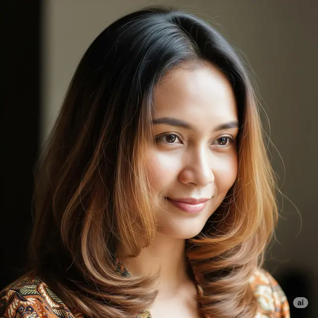 Model Rambut Tipis dan Lepek untuk Wanita Jidat Lebar. Foto: Gemini