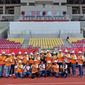 Pgs Direktur Enterprise & Business Service Telkom Venusiana  bersama SATGAS ASEAN Para Games XI TelkomGroup melakukan peninjauan di venue Stadion Manahan, pada Rabu (27/07).