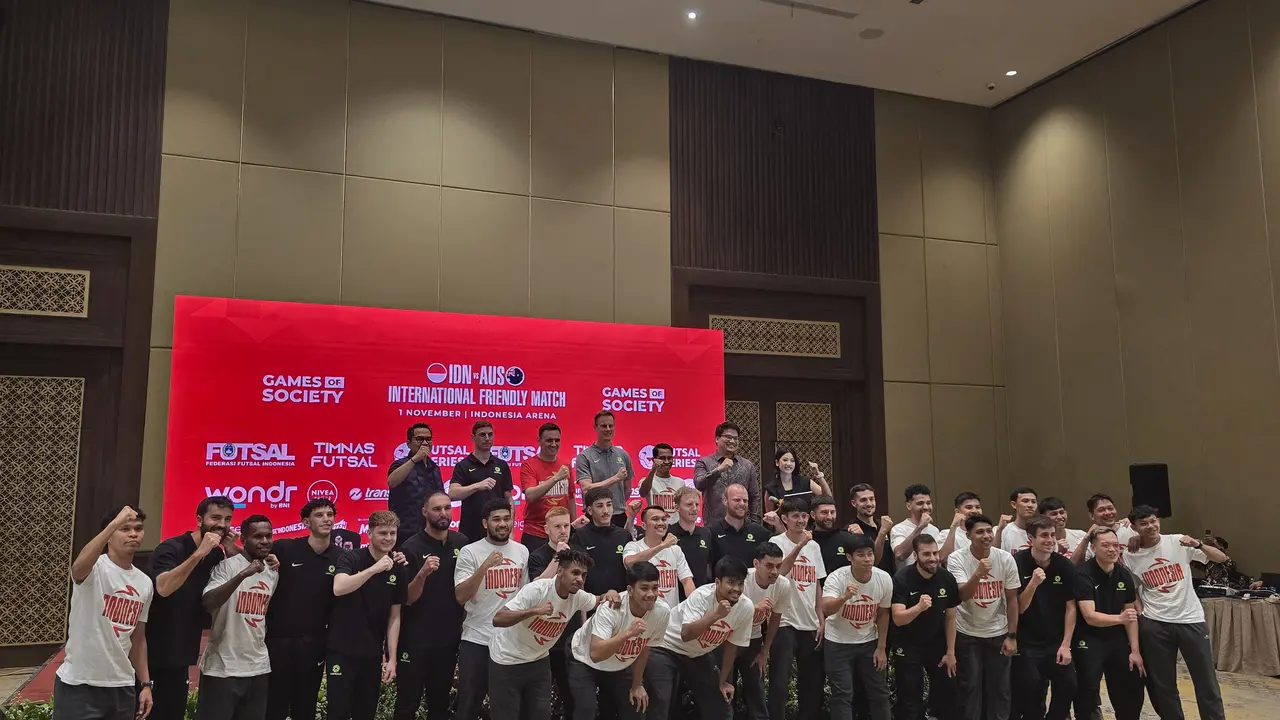 Timnas futsal Indonesia dan Australia menghadiri gala dinner