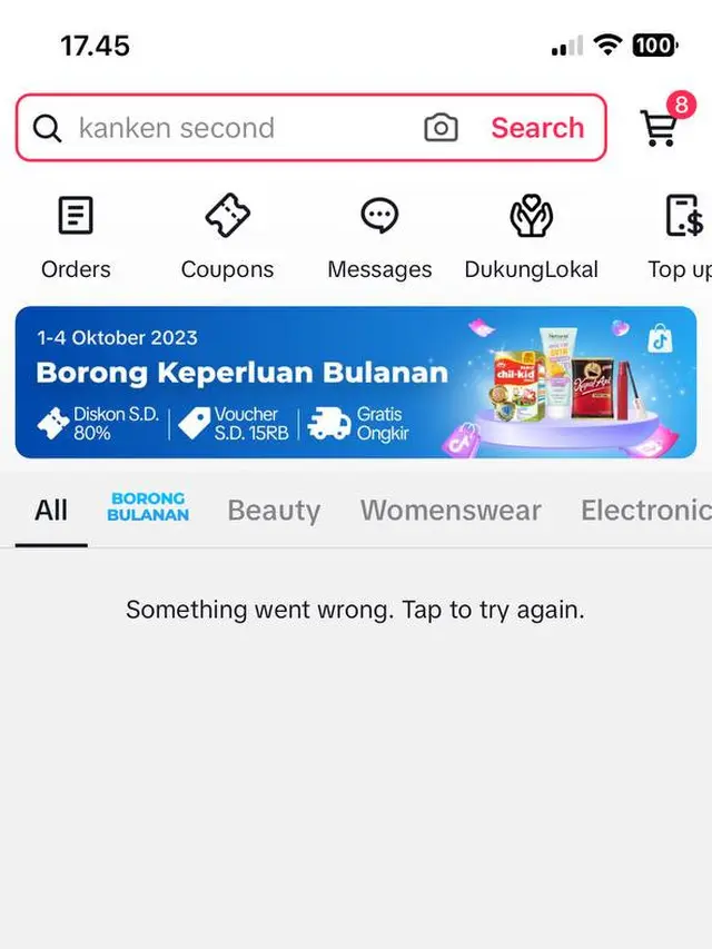 TikTok Shop tak bisa diakses