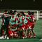 Selebrasi para pemain Timnas Indonesia U-17, saat menghadapi China dalam laga pertama Grup B Piala Asia U-17 2026 di Lapangan A King Abdullah Sports City Training Stadium, Jeddah, Selasa (5/5/2026). (Dok. PSSI)