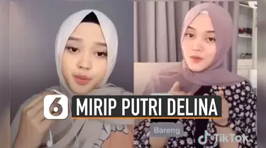 Seorang perempuan bernama Laraz mengunggah video TikTok yang menunjukkan wajahnya sangat mirip dengan Putri Delina.