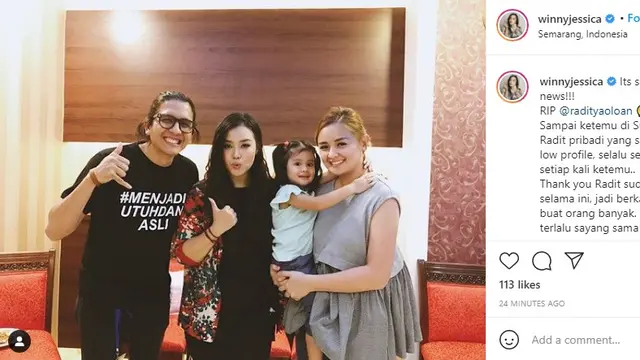Joanna Alexandra - Raditya Oloan (Foto: Instagram/@winnyjessica)