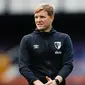 Eddie Howe - Mantan pelatih Bournemouth ini terang-terangan tertarik menggantikan posisi Steve Bruce di Newcastle United. Namun jalan Howe menuju bangku pelatih The Magpies cukup berat karena harus bersaing dengan nama besar seperti Antonio Conte dan Brendan Rodgers. (AFP/Clive Brunskill)