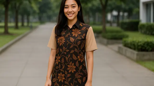 8 Model Batik Kombinasi Kain Polos di Lengan, Elegan dan Kekinian untuk Segala Acara