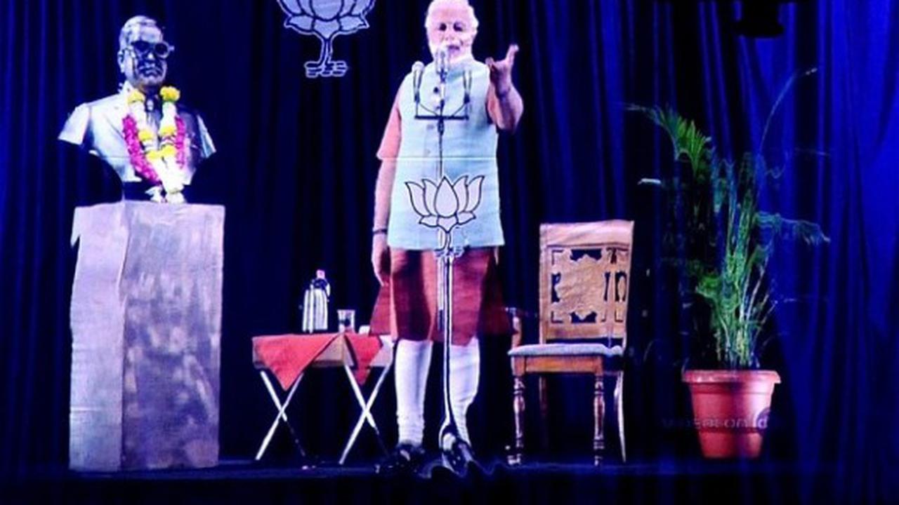 Keren, Calon PM India Kampanye Pakai Hologram