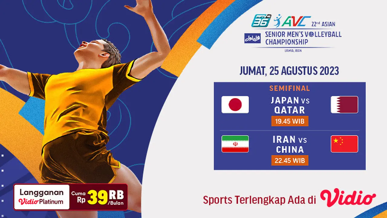 Siaran langsung Semifinal AVC 2023