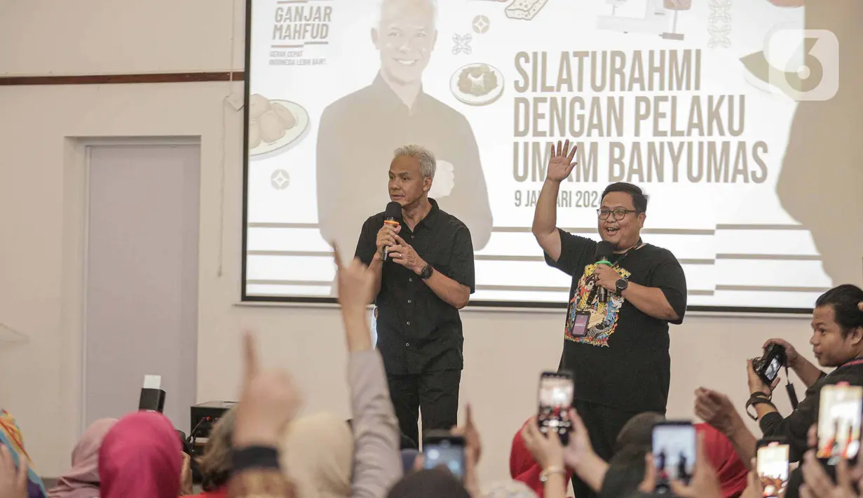 Hari ini,  Selasa (9/1/2024) Ganjar Pranowo memfokuskan kampanye di dua wilayah yakni Kabupaten Cilacap dan Kabupaten Banyumas, Jawa Tengah. (Liputan6.com/Faizal Fanani)