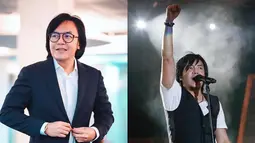 Ari Lasso memang identik dengan kacamata. Namun beberapa momen, Ari Lasso melepas kacamatanya. Seperti momen saat ia bernyanyi di atas panggung dan melepas kacamatanya agar lebih ekspresif. (Liputan6.com/IG/ari_lasso)