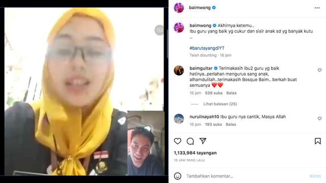 Baim Wong Dapat Kontak Ibu Guru yang Bantu Bersihkan Bocah SD Viral Karena Kepala Penuh Kutu, Langsung Janjian Ketemu
