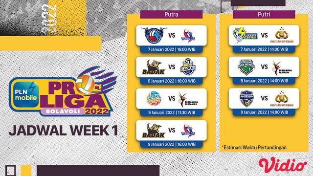 Jadwal Live Streaming PLN Mobile Proliga 2022 Pekan Perdana di Vidio, 7-9 Januari 2022
