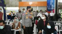 Korlantas Polri melakukan pengecekan kesiapan pengamanan libur Natal dan Tahun Baru 2021 di Stasiun Gambir, Jakarta Pusat. (Foto: dokumentasi Korlantas)