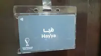 Tampak belakang kartu Hayya Card. (Hendry Wibowo/Bola.com)