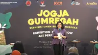 Deputi Bidang Produksi dan Pemasaran Kementerian Koperasi dan UKM Victoria Simanungkalit, di acara Jogja Gumregah Ekshibisi UMKM Bangkit Merdeka, Minggu (13/9/2030).