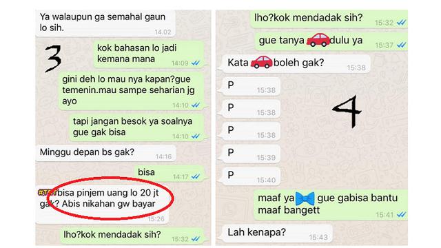 Chat Teman Maksa Minjam Uang Malah Bikin Warganet Geregetan