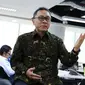 Ketua MPR Zulkifli Hasan saat berkunjung ke Liputan6.com di SCTV Tower, Jakarta, Kamis (11/8). (Liputan6.com/Angga yuniar)