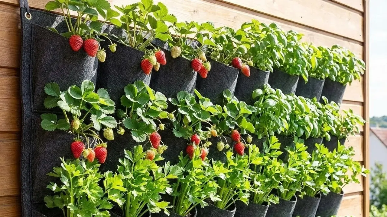 Kebun Sayur Mini Vertikal di Balkon Sempit
