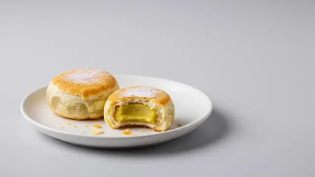 Ilustrasi kue pia kacang hijau