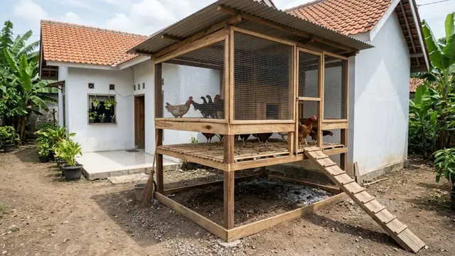 Ide Kandang Ayam Anti Bau dan Becek