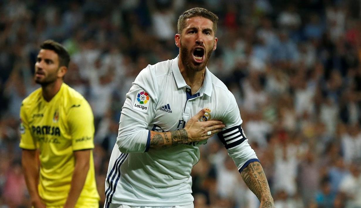 Real Madrid bermain imbang 1-1 lawan Villarreal pada laga La Liga 2016-2017, Kamis (22/9/2016) dini hari WIB. Hasil tersebut menghentikan rekor 16 kemenangan beruntun Los Blancos di La Liga. (Reuters/Sergio Perez)
