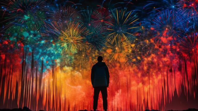 Ilustrasi merayakan tahun baru sendiri