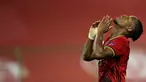 Penyerang timnas Belgia, Michy Batshuayi berselebrasi setelah mencetak gol ke gawang Islandia pada matchday kedua UEFA Nations League A Grup 2 di King Baudouin Stadium, Rabu (9/9/2020) dini hari WIB. Belgia yang sempat tertinggal lebih dulu, menang telak 5-1 atas Islandia. (AP Photo/Francisco Seco)