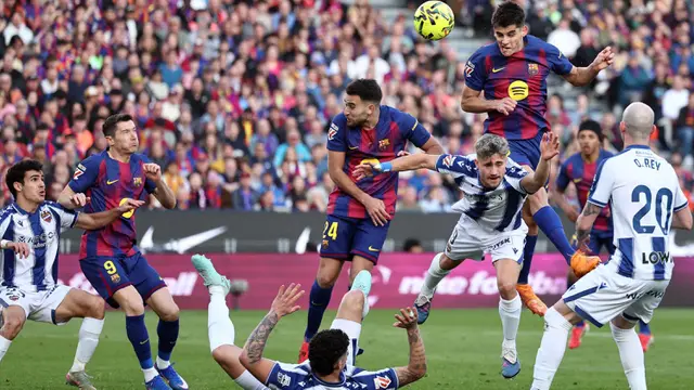 Bungkam Levante 3-0, Barcelona Gusur Real Madrid dari Puncak Klasemen