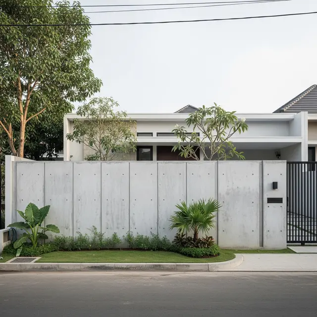 9 Model Pagar Tembok Tinggi Minimalis tapi Tetap Elegan, Inspirasi Hunian Modern