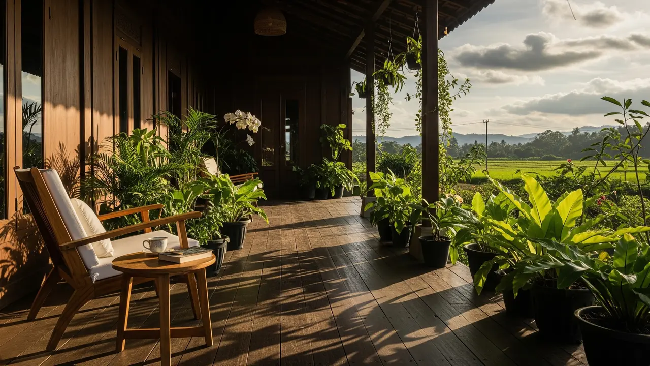 10 Inspirasi Rumah Minimalis di Kampung dengan Teras Luas buat Santai Sore