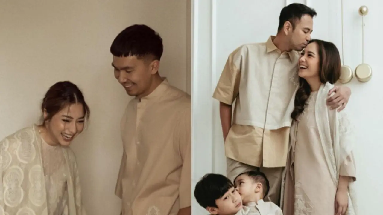 Adu Gaya Baju Lebaran Keluarga Nagita Slavina dan Nikita Willy
