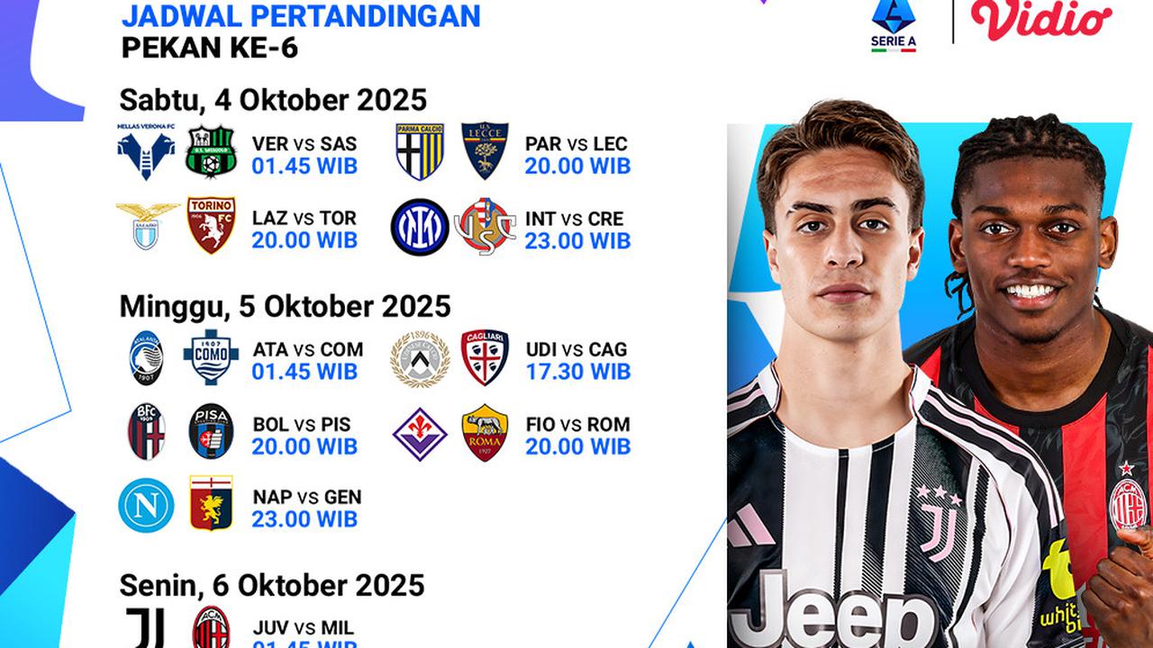 Jadwal Serie A pekan 6 live streaming eksklusif di Vidio. (dok. vidio.com)