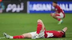 Pemain Timnas Indonesia terkapar lesu setelah ditaklukkan Australia dalam matchday ketujuh Grup C di Sydney Football Stadium, Sydney, pada Kamis (20/3/2025) sore WIB. (AP Photo/Mark Baker)