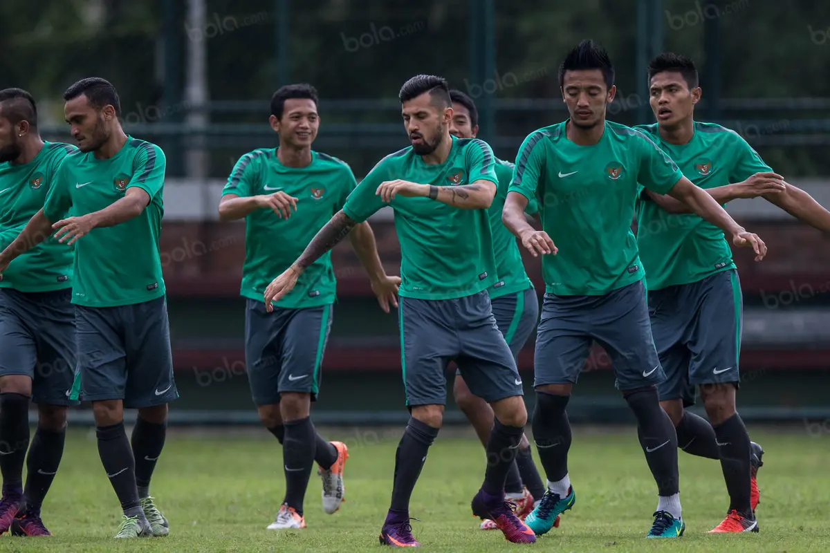 Gaya Stefano Lilipaly saat Berlatih bersama Timnas Indonesia