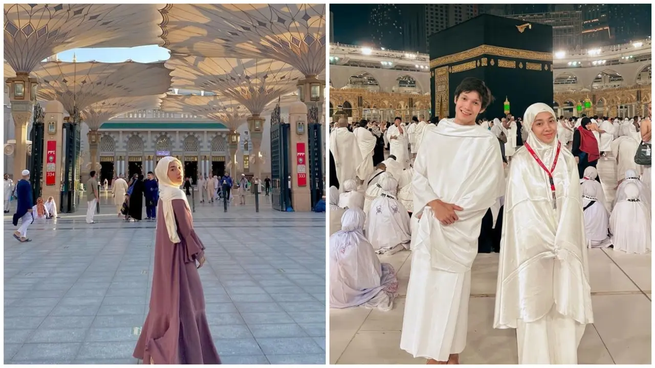 Dinda Kirana jalankan ibadah umrah untuk kali pertama, ditemani Naufal Samudra (Foto: Instagram itsnaufalsamudra)