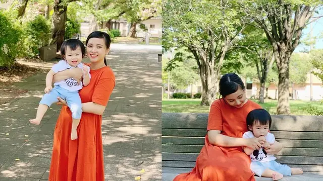 Rica Leyona fokus mengurus anak semata wayangnya, hot mama banget.