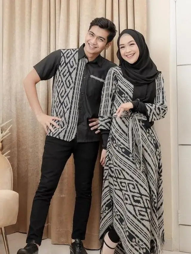 Batik Couple Tunik dan Celana Slim Fit