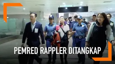 Pemimpin Redaksi media online Rappler, Maria Ressa kembali ditangkap polisi Filipina hari Jumat (29/3). Kali ini ia dituduh melanggar Undang-Undang investasi.