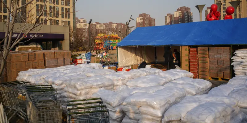 Distrik Daxing di Beijing Sediakan Pasokan Makanan untuk Lockdown